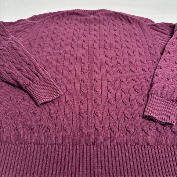 Jos A Bank Executive Collection Crew Neck Cotton Sweater Mens Large purple - Picture 6 of 6